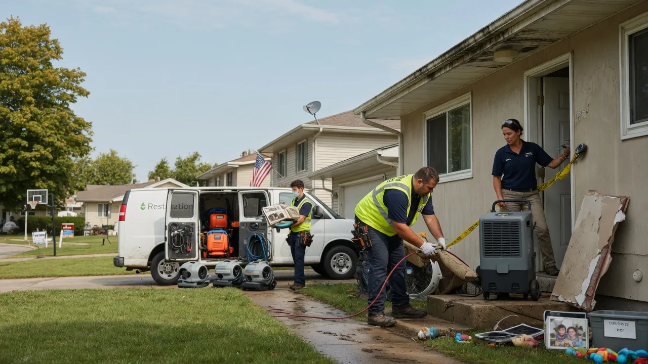 Water Damage Restoration in Pesotum, IL near me